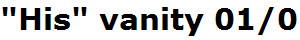 "His" vanity 01/02