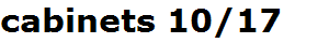 cabinets 10/17